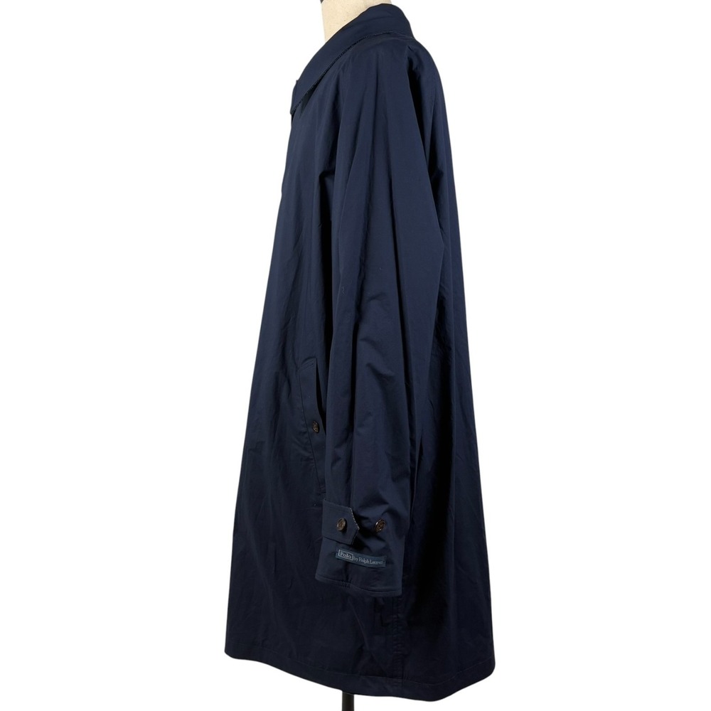 Polo Ralph Lauren Balmacaan Coat Mens 52R Navy Reversible Linen Wool Italy NWT - Picture 7 of 16